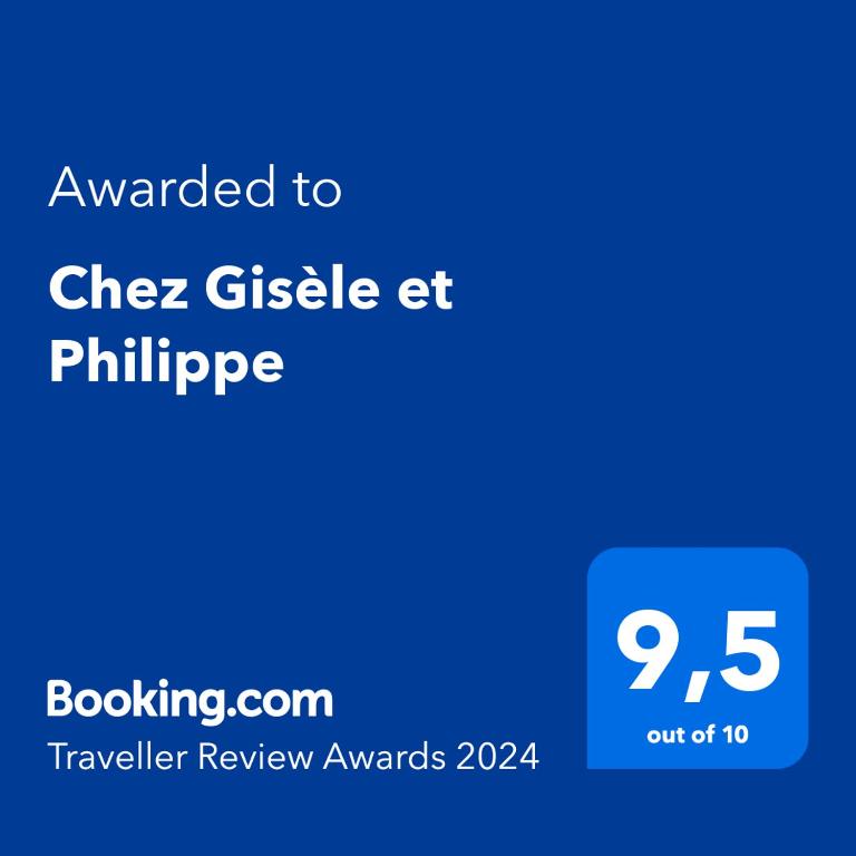 a screenshot of a cell phone with the text awarded to cheez gisel et at Chez Gisèle et Philippe in Terre-de-Haut