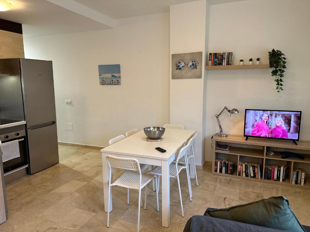 Kuchyň nebo kuchyňský kout v ubytování Mijas Playa Retreat