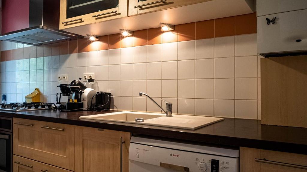 Kuchyňa alebo kuchynka v ubytovaní L'Intemporel - Appartement T3 avec jardinet