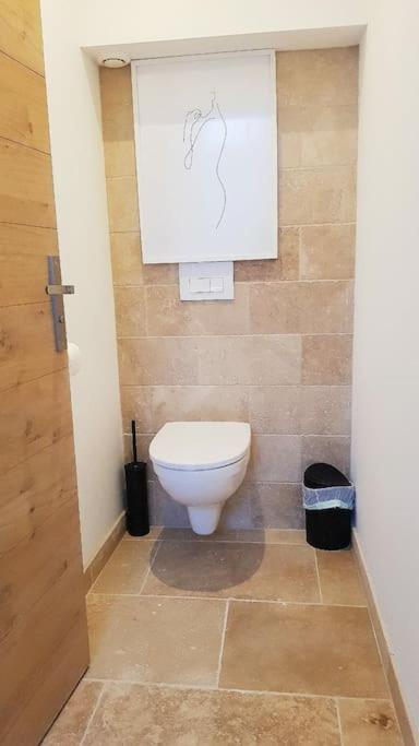 Koupelna v ubytování Gîte du Colombier