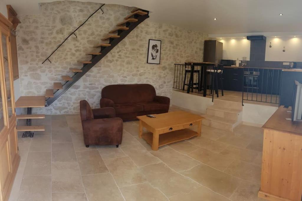 Posezení v ubytování Gîte du Colombier