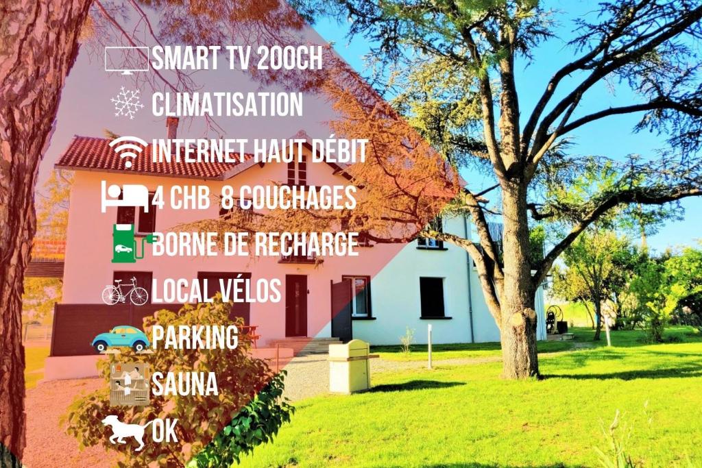 Le Cottage Duo Vigne Rouge Sauna Gaillac entre Albi-Toulouse & Les Cottages du Tarn - Casa De Cuatro Dormitorios
