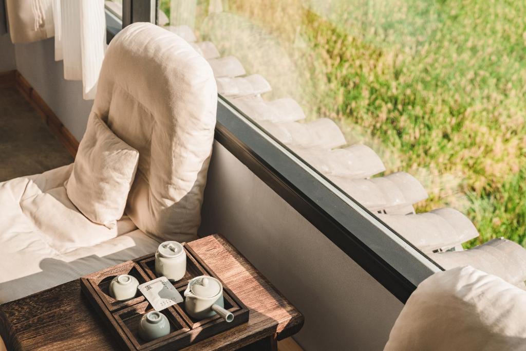 Posezení v ubytování 肇兴溪舍山堂 Creekside Inn