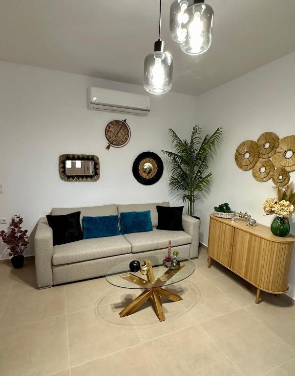 Гостиная зона в Anemos Villa Stegna