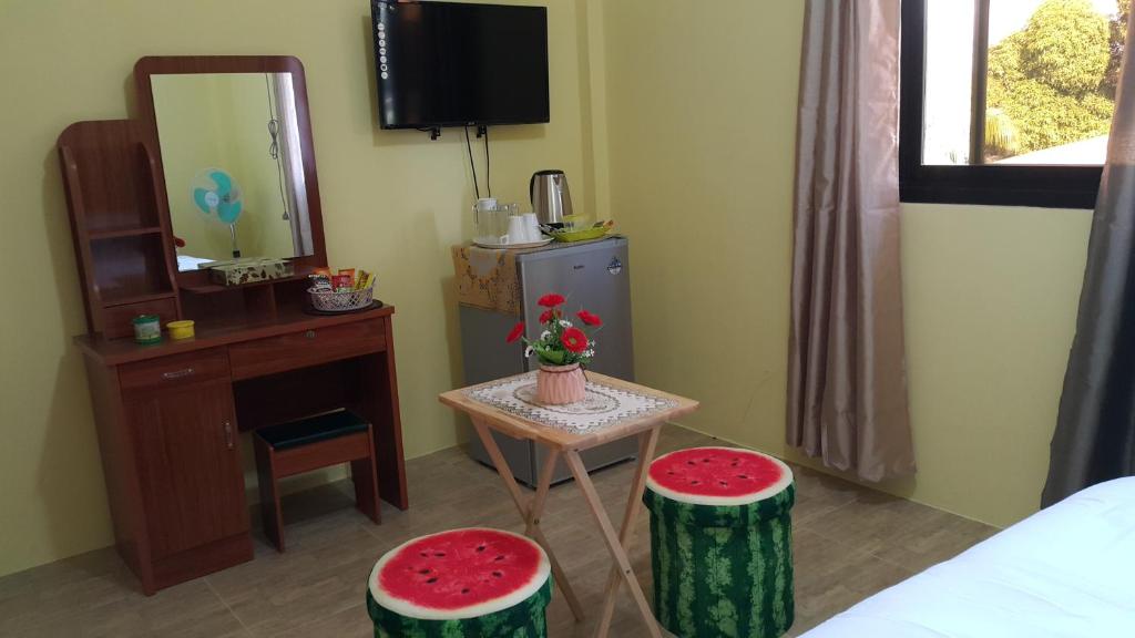 TV a/nebo společenská místnost v ubytování HOTEL BNL