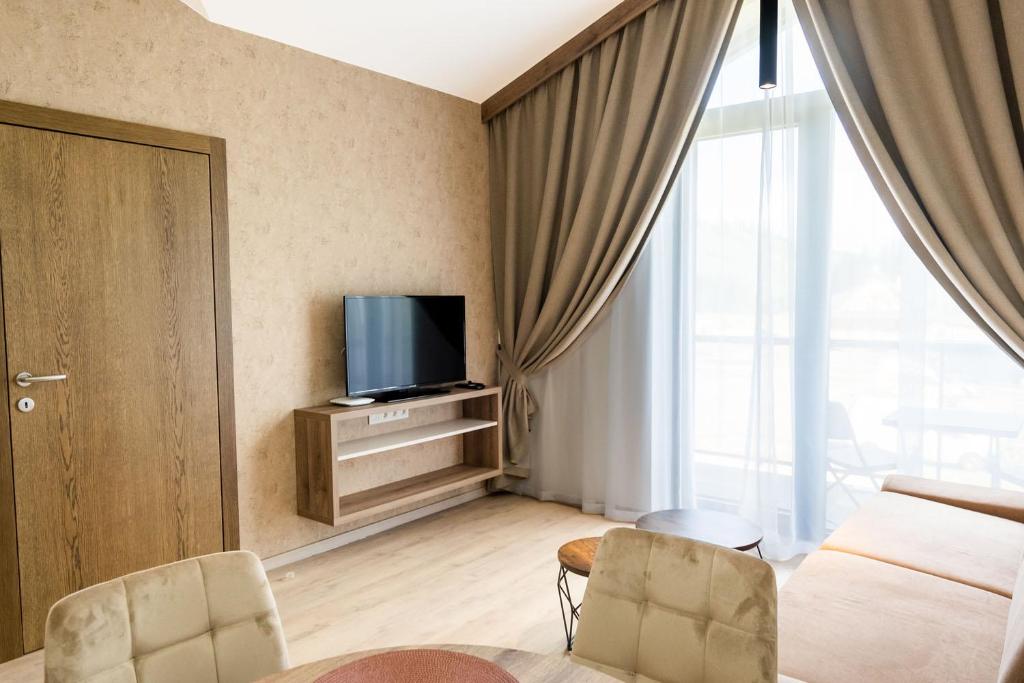 TV a/nebo společenská místnost v ubytování Apartmány Hájenka Oravice