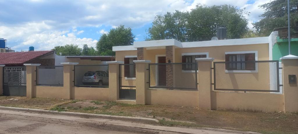 Bygningen som feriehuset ligger i