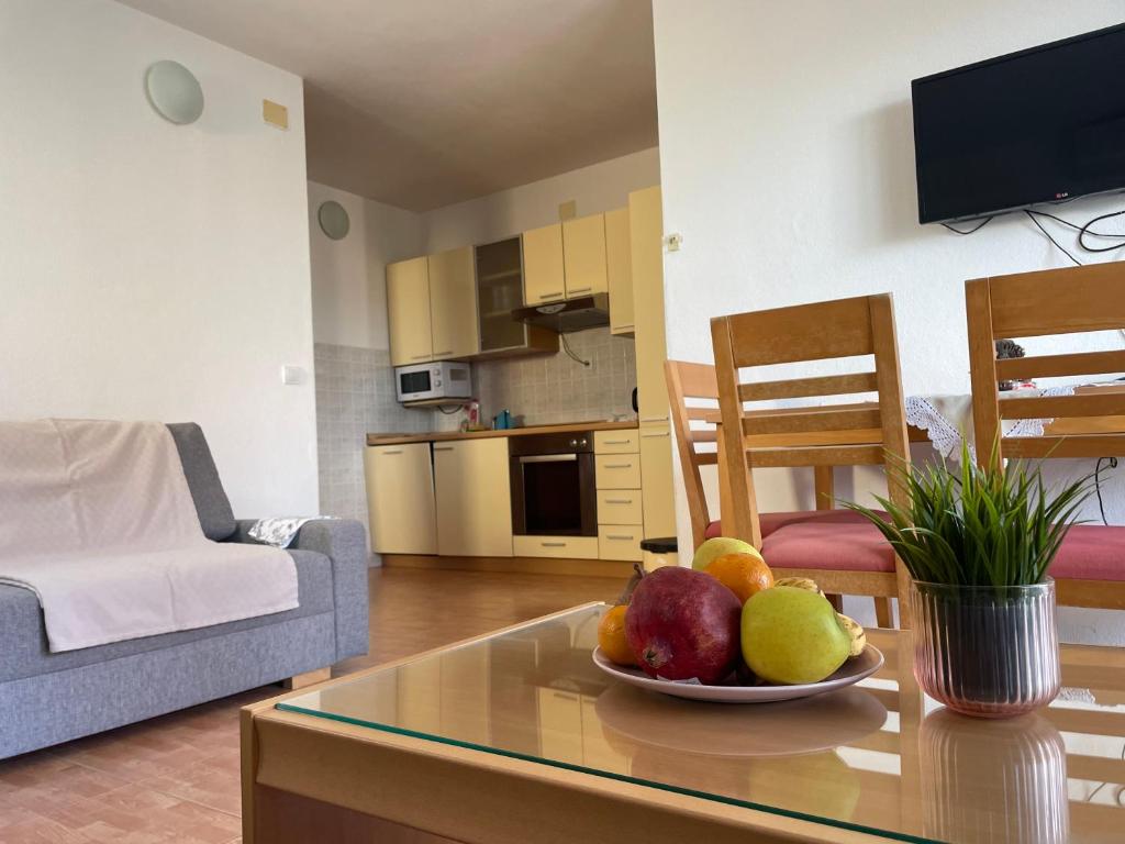 Kuchyň nebo kuchyňský kout v ubytování my home Promajna