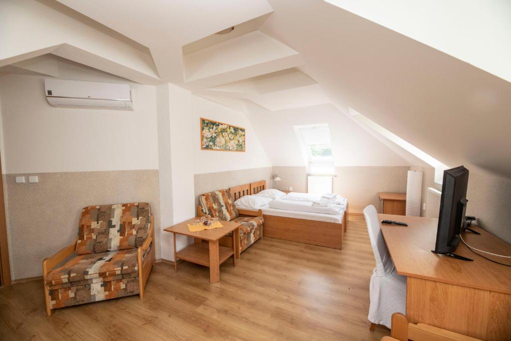 TV a/nebo společenská místnost v ubytování Hotel Allvet