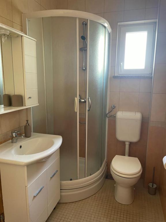 Koupelna v ubytování my home Promajna