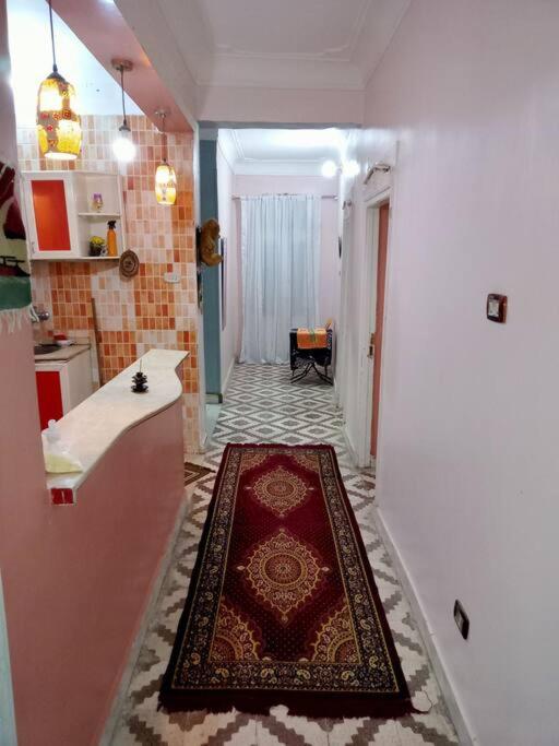 Cette chambre dispose d'un couloir avec un tapis. dans l'établissement El manzel, à Assouan