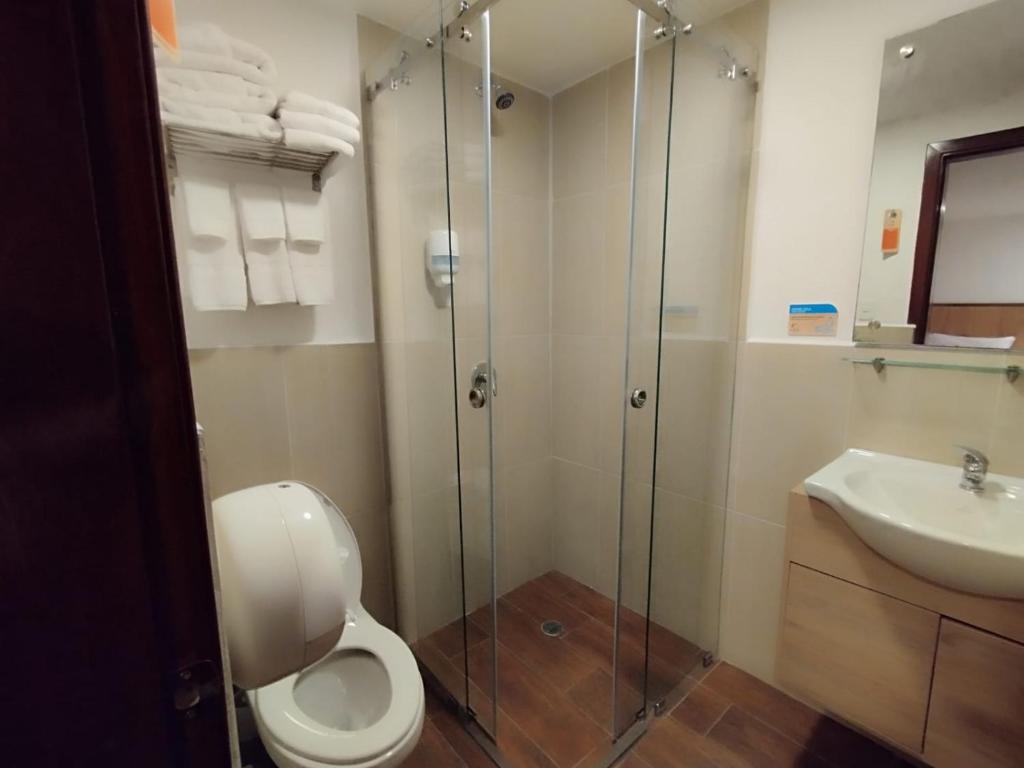 Koupelna v ubytování Casona Tobar Hotel