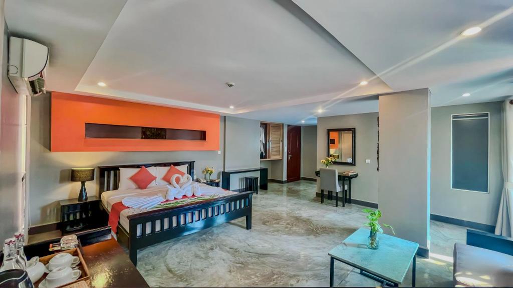 Posezení v ubytování Dusit Hotel Siem Reap