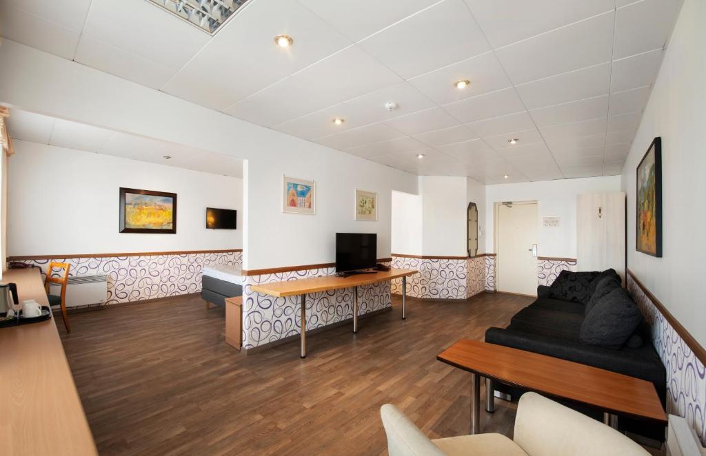 TV a/nebo společenská místnost v ubytování Hestia Hotel Susi