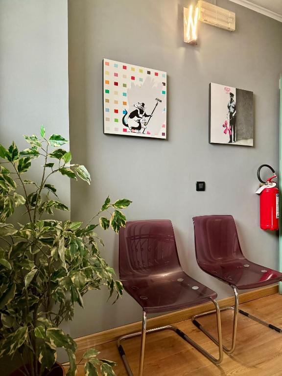 A seating area at Hotel Delle Rose