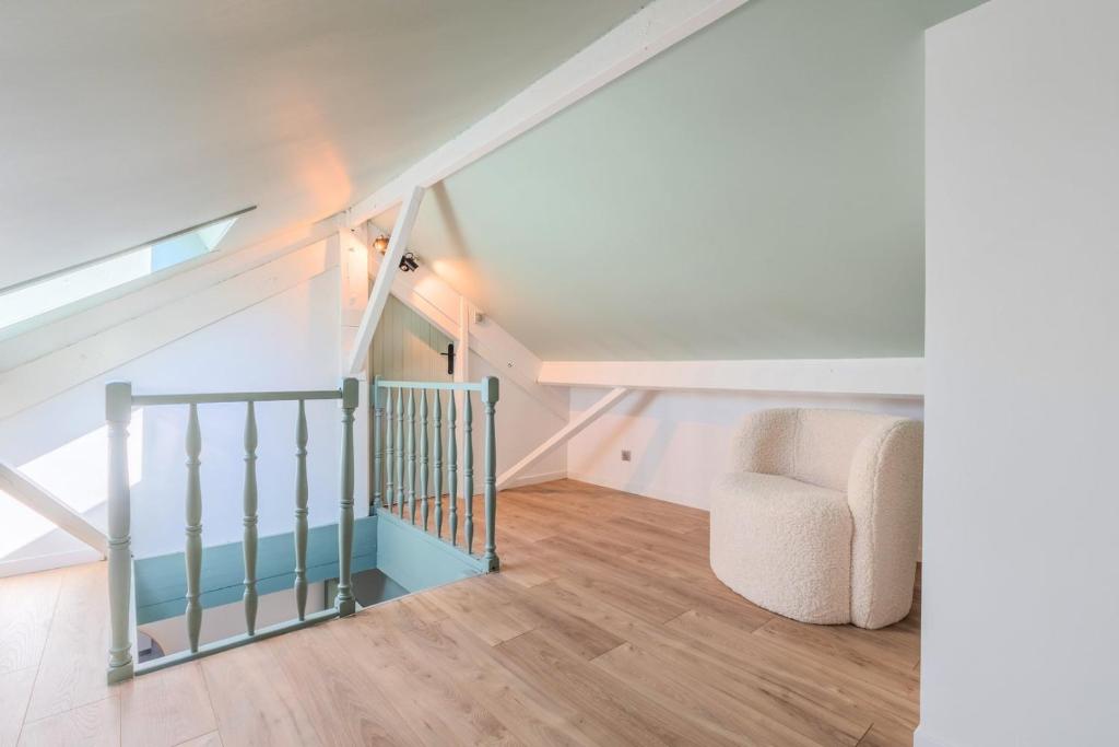 Posteľ alebo postele v izbe v ubytovaní Bright and renovated house for 8 people parking