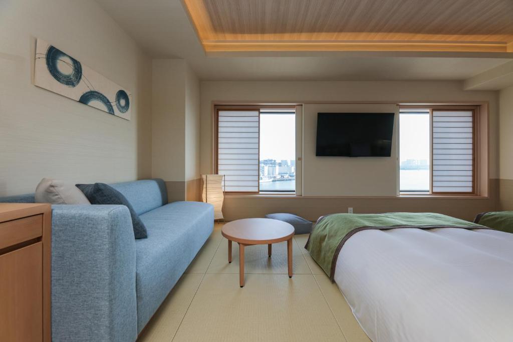TV a/nebo společenská místnost v ubytování Bayside Hotel Azur Takeshiba