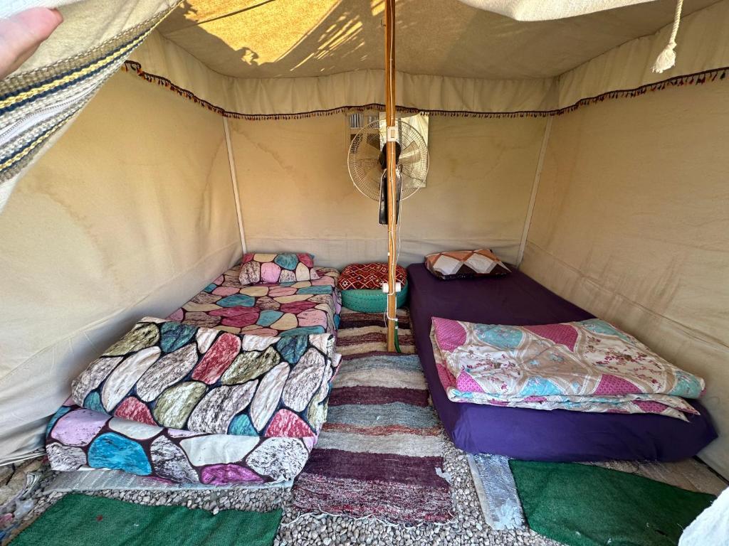 Postel nebo postele na pokoji v ubytování Muhra Camp Siwa