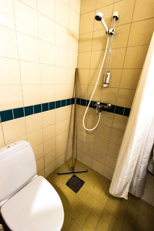 Koupelna v ubytování Solborg Folkehøgskole Hostel