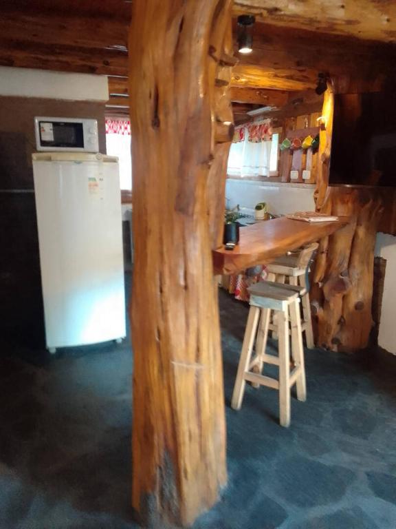 Kuchyň nebo kuchyňský kout v ubytování CABAÑAS EL PALENQUE