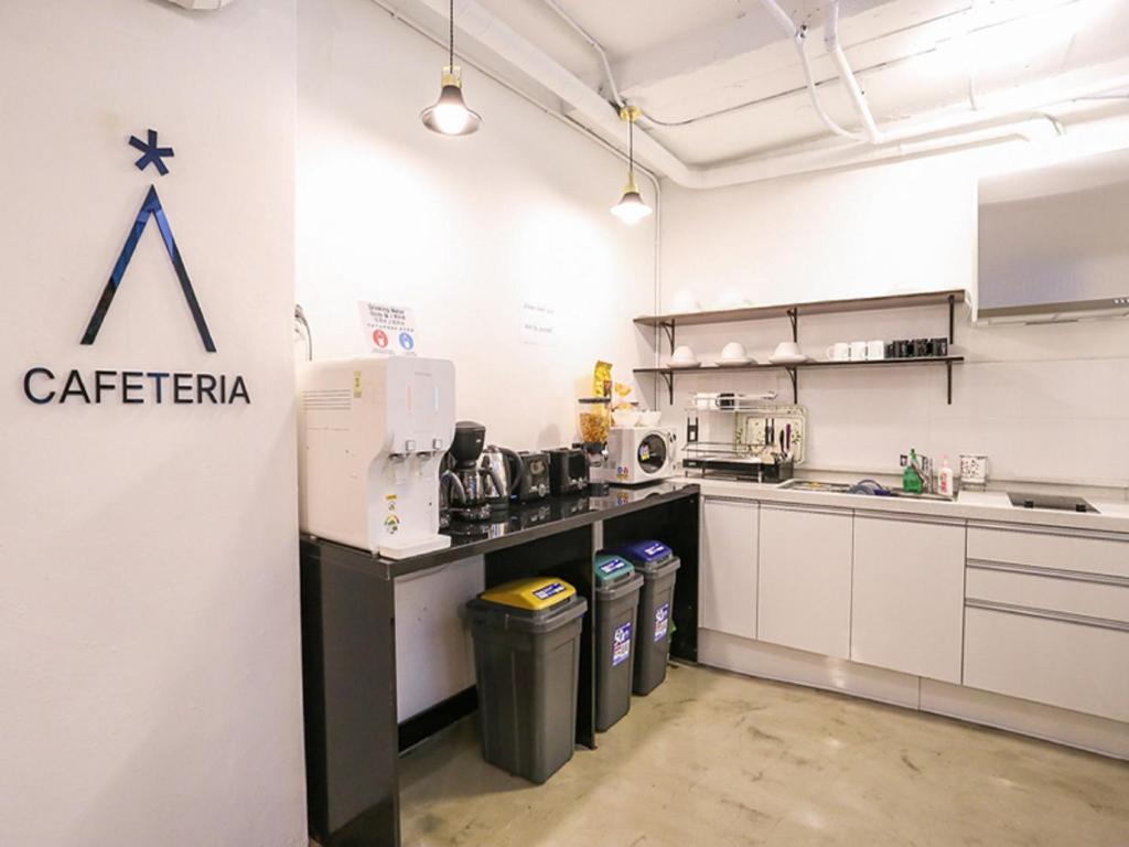 Kuchyň nebo kuchyňský kout v ubytování Starhostel Dongdaemun Suite