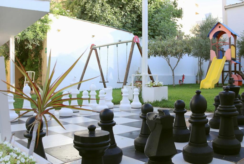 A garden outside Hotel Morito