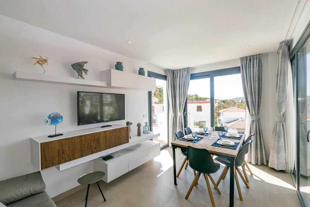 TV a/nebo společenská místnost v ubytování Luxury apartment