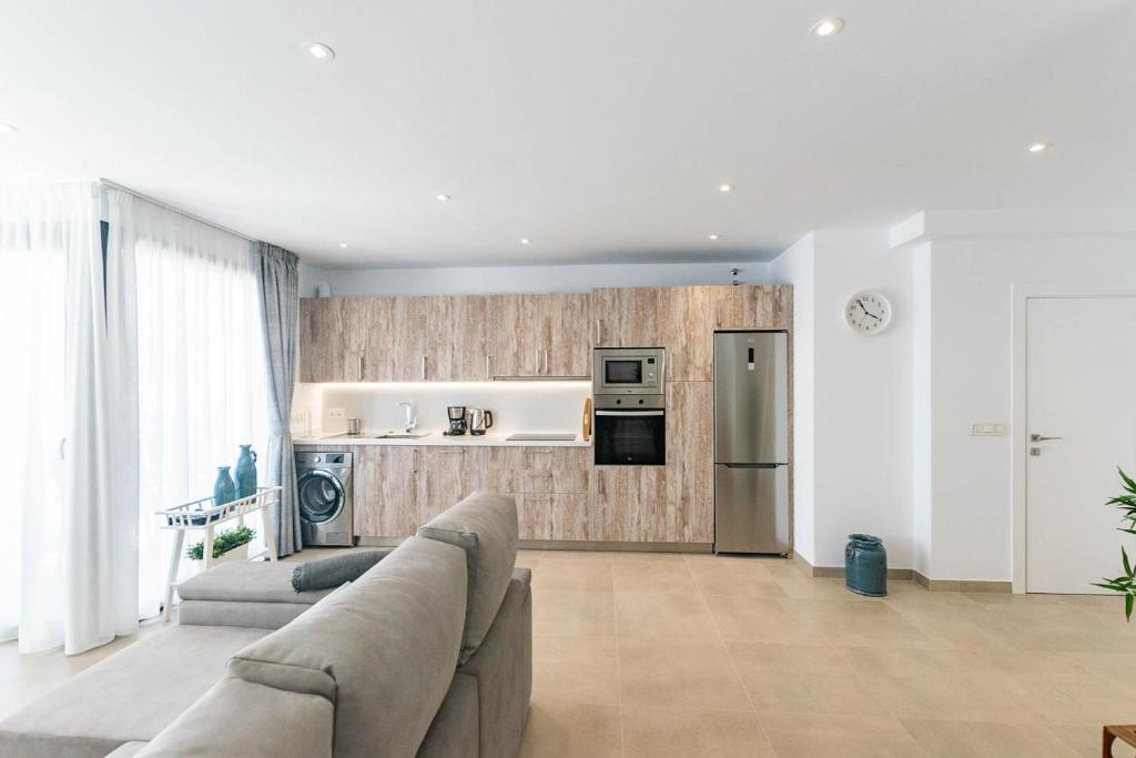 Kuchyň nebo kuchyňský kout v ubytování Luxury apartment