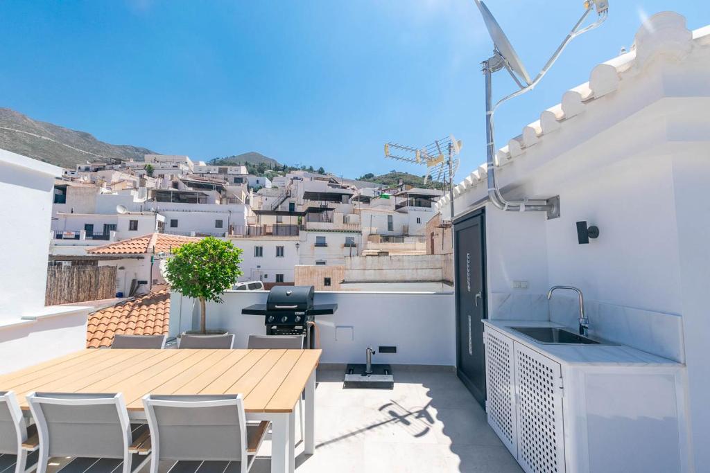 Balkón nebo terasa v ubytování Luxury apartment