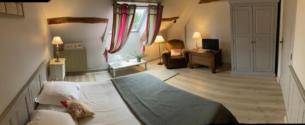 Postel nebo postele na pokoji v ubytování Le Béguinage