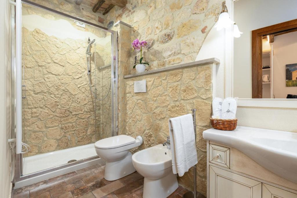 Koupelna v ubytování Sognare nel Castello