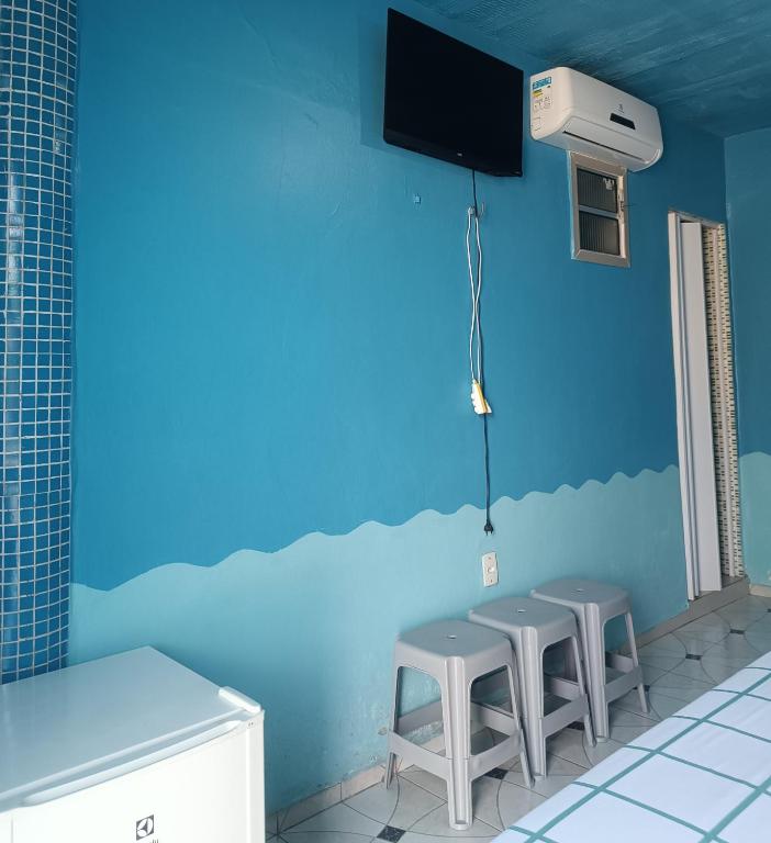 TV a/nebo společenská místnost v ubytování Apartamentos no Farol Velho