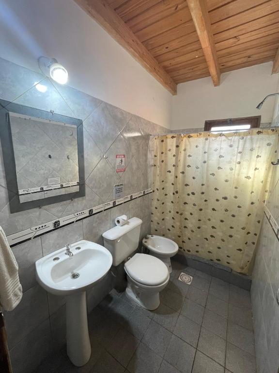 Koupelna v ubytování Tierra Viva