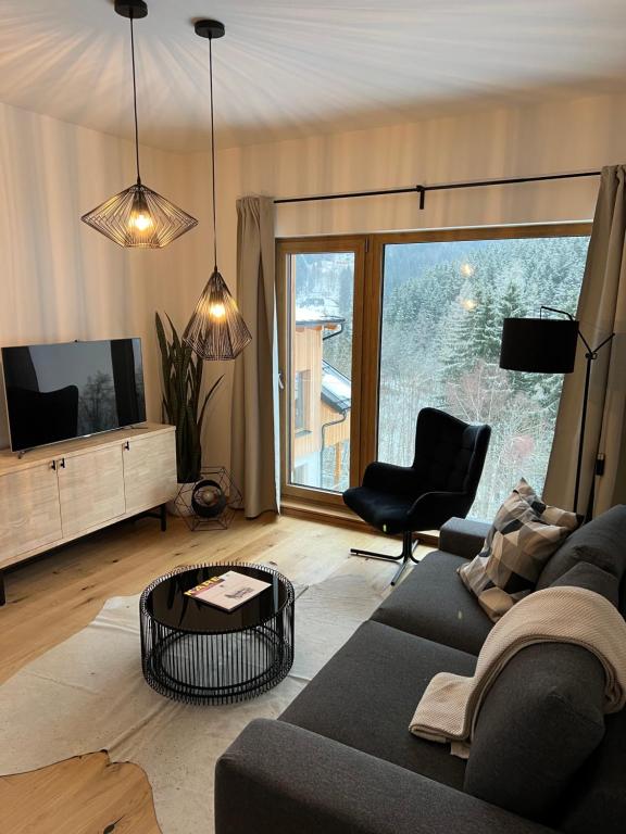Posezení v ubytování Golden Ridge Apartments