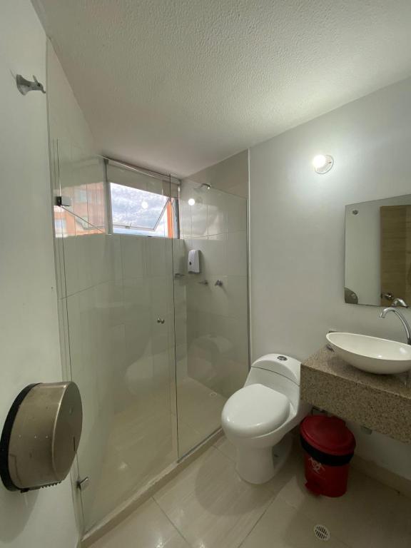 Koupelna v ubytování Suites Laureles