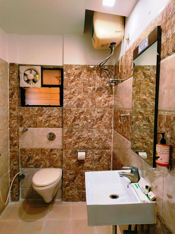 Koupelna v ubytování HOTEL STEAM