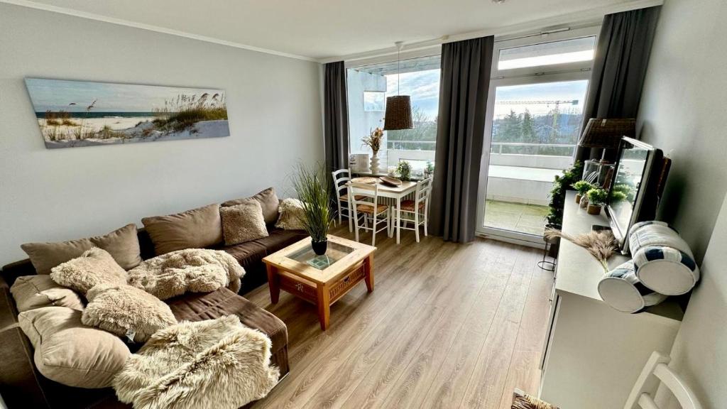 Posezení v ubytování Driftberg 42 Seeluft - Haus A Wohnung 42