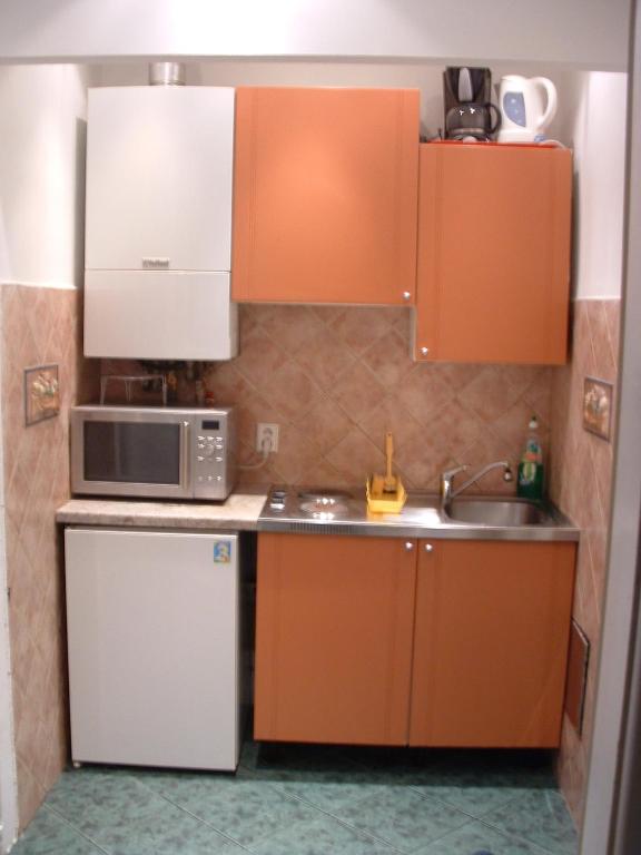 Kuchyň nebo kuchyňský kout v ubytování Nice Apartments Prague