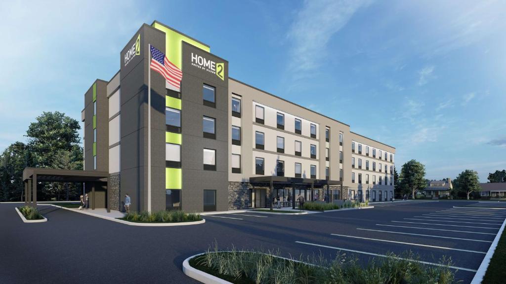 una representación de un hotel con aparcamiento en Home2 Suites By Hilton East Haven New Haven en East Haven