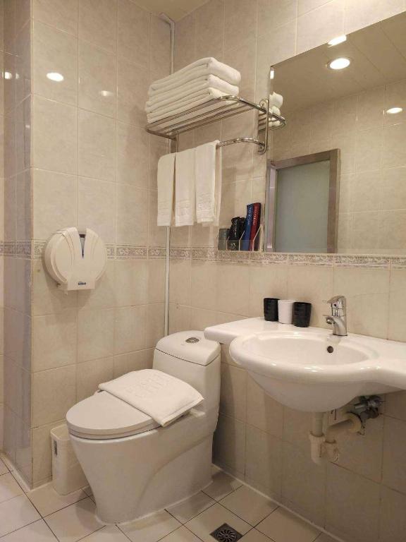 Koupelna v ubytování Hub Hotel Banqiao Branch
