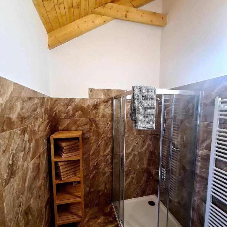 Koupelna v ubytování Domky Štěpán Dobré Pole - A