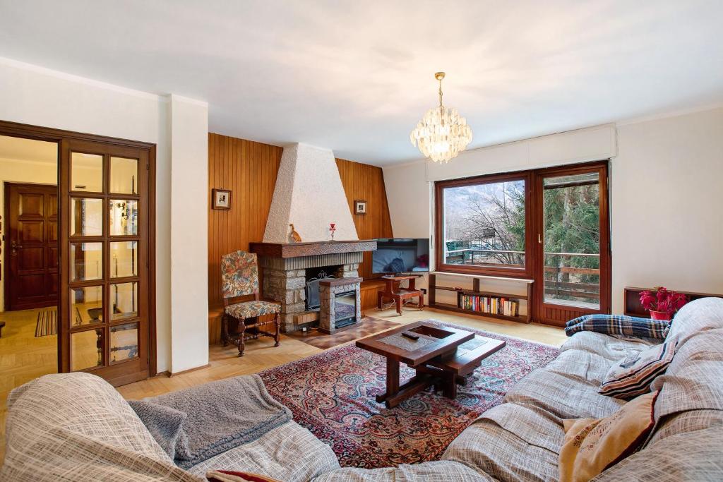 Posezení v ubytování Maison La Truite