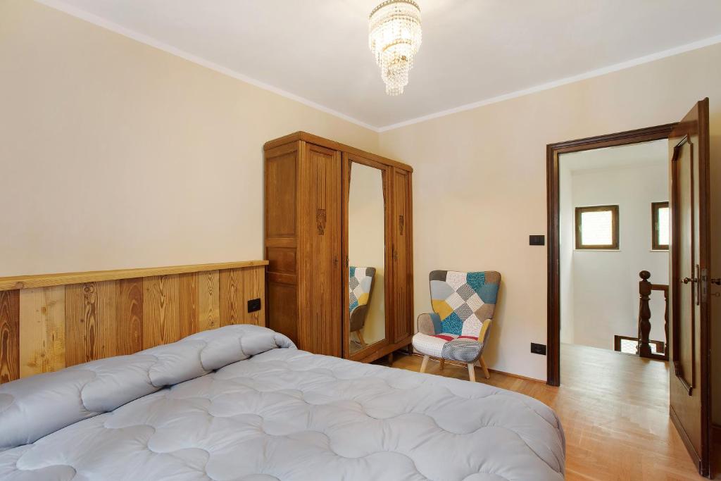 Postel nebo postele na pokoji v ubytování Maison La Truite