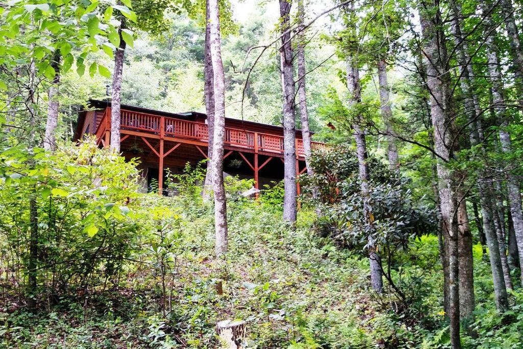 a wooden bridge in the middle of a forest at Serene & Cozy - Peaceful View - Fireplace - Creek in Fleetwood