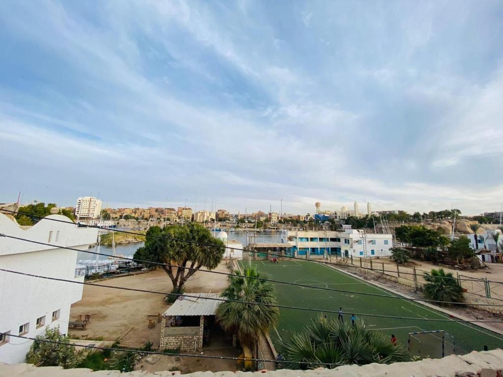 a view of a tennis court in a city at SmSm Kato in Aswan