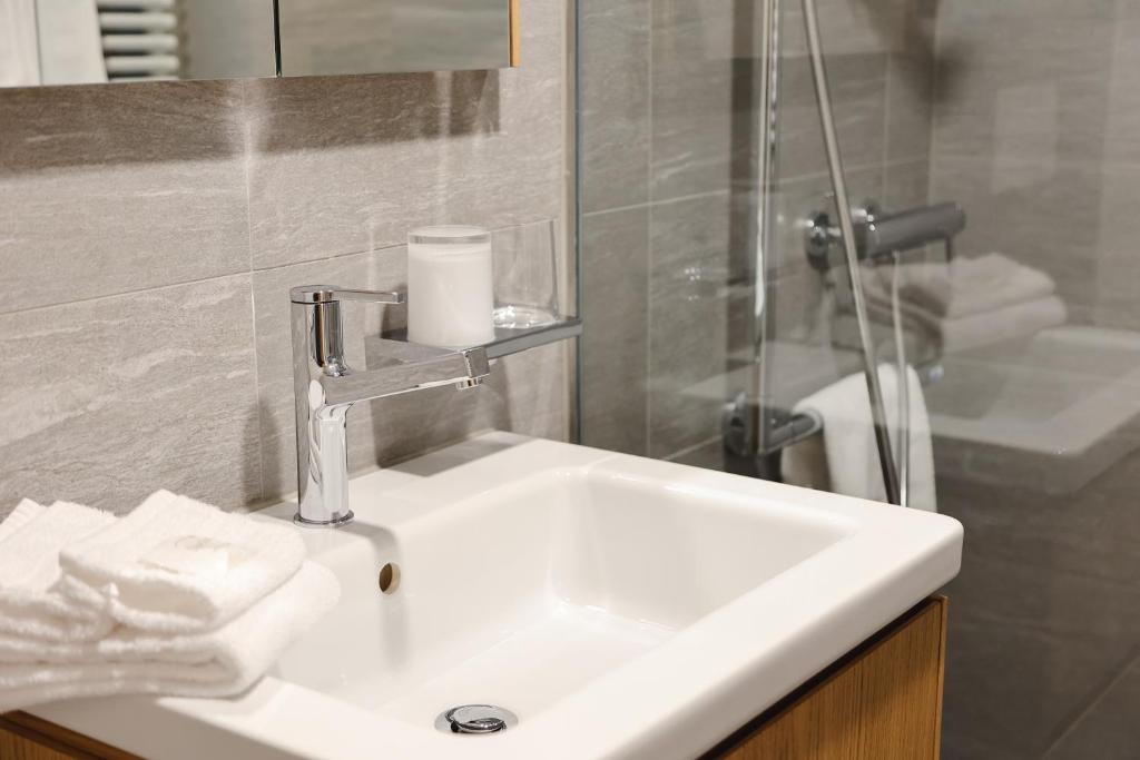 Koupelna v ubytování Gästehaus WOHNPARK St. Chrischona