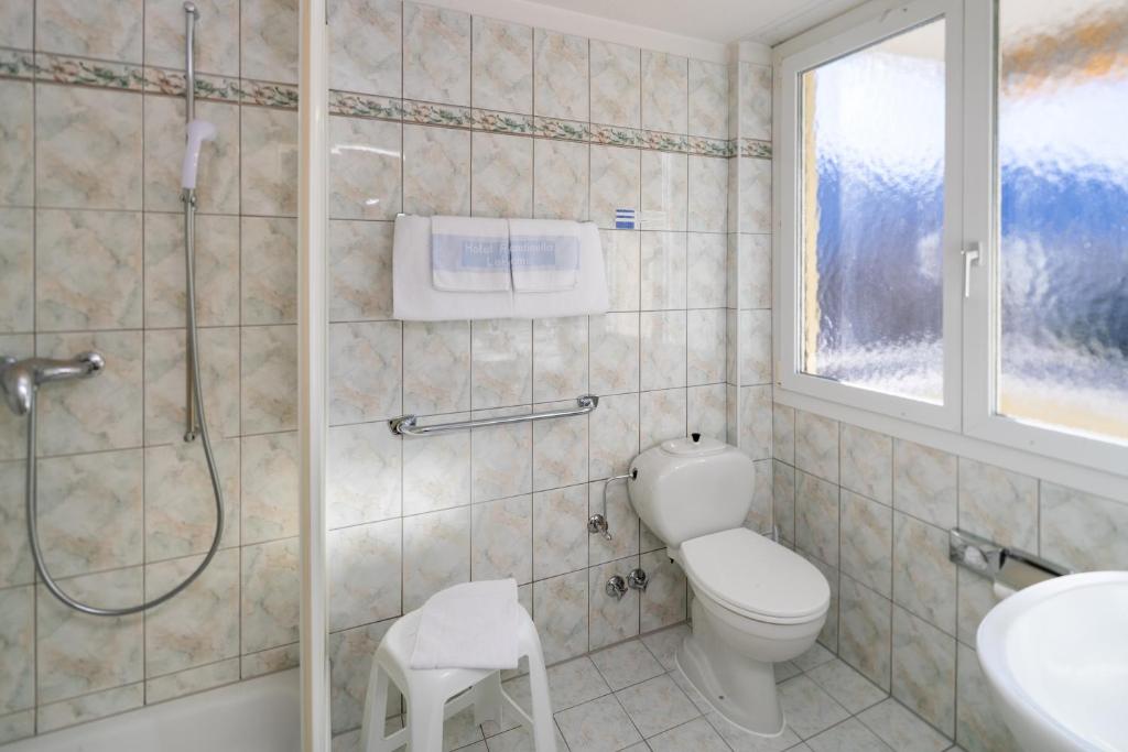 Koupelna v ubytování Hotel Rondinella Locarno