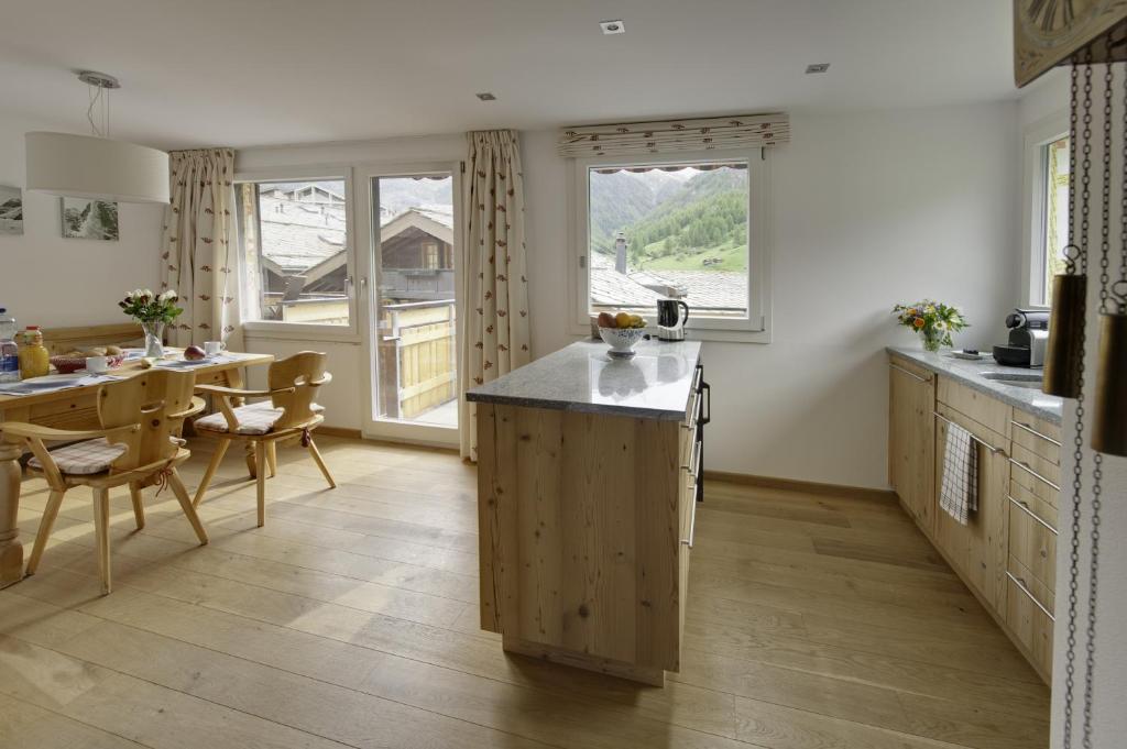 Kuchyň nebo kuchyňský kout v ubytování Apartments Styria