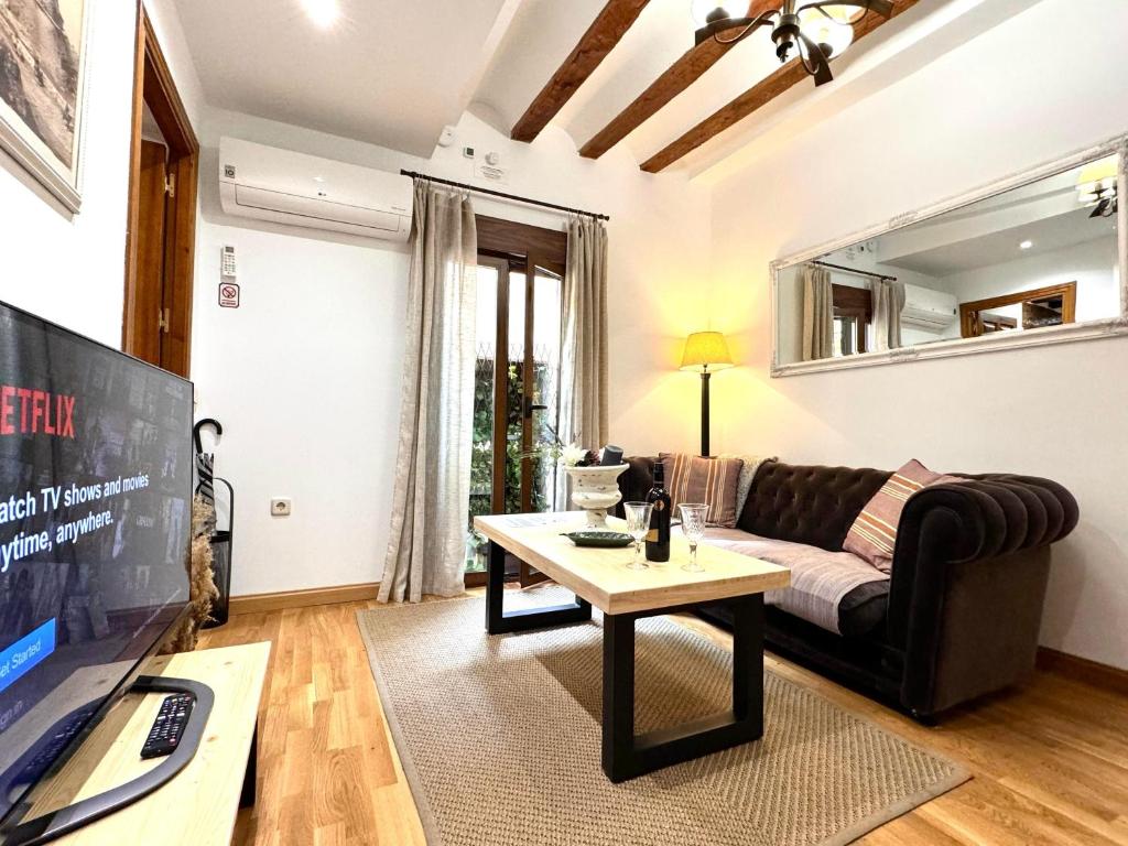 Televízia a/alebo spoločenská miestnosť v ubytovaní Suite Imperial I * Historic Center * Early Check-in