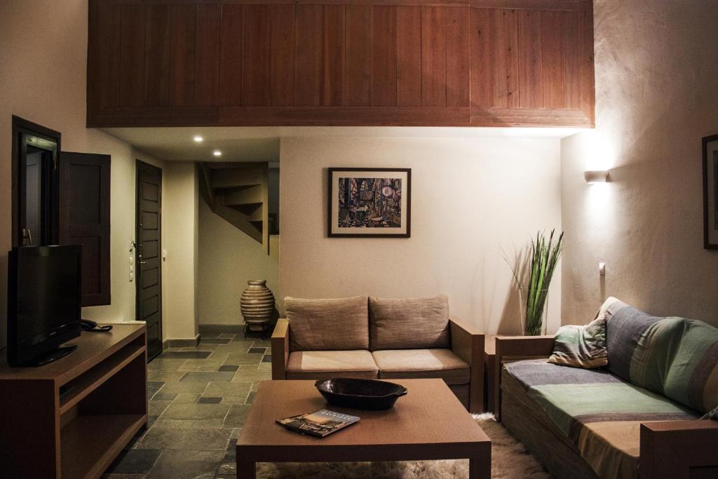 TV a/nebo společenská místnost v ubytování Guesthouse Vasiliki